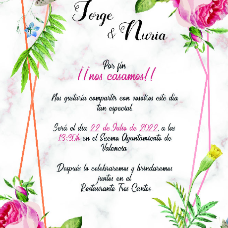 Invitación de boda